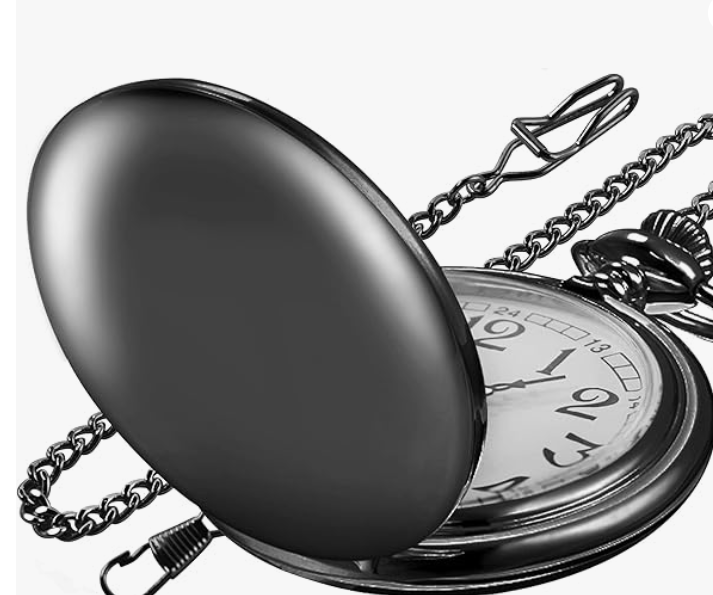 Custom Engraved Pocket Watch — Groomsmen, Birthday & Father's Day Gift