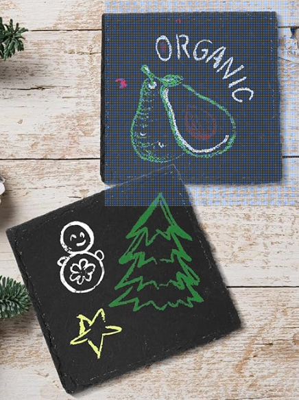 Custom Engraved Stone Coasters — Set of 4 | Housewarming & Wedding Gift