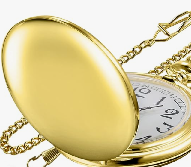 Custom Engraved Pocket Watch — Groomsmen, Birthday & Father's Day Gift